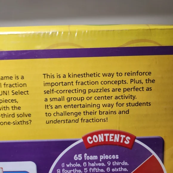 NEW Fraction Pie Puzzles Games Toy SCHOOL Math Education - LEARN FRACTIONS - Picture 5 of 11